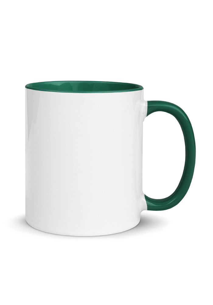 Custom 11 oz Mug with Color Inside - Dark Green