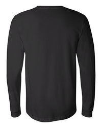 Unisex Long Sleeve Tee - Black Heather (back)