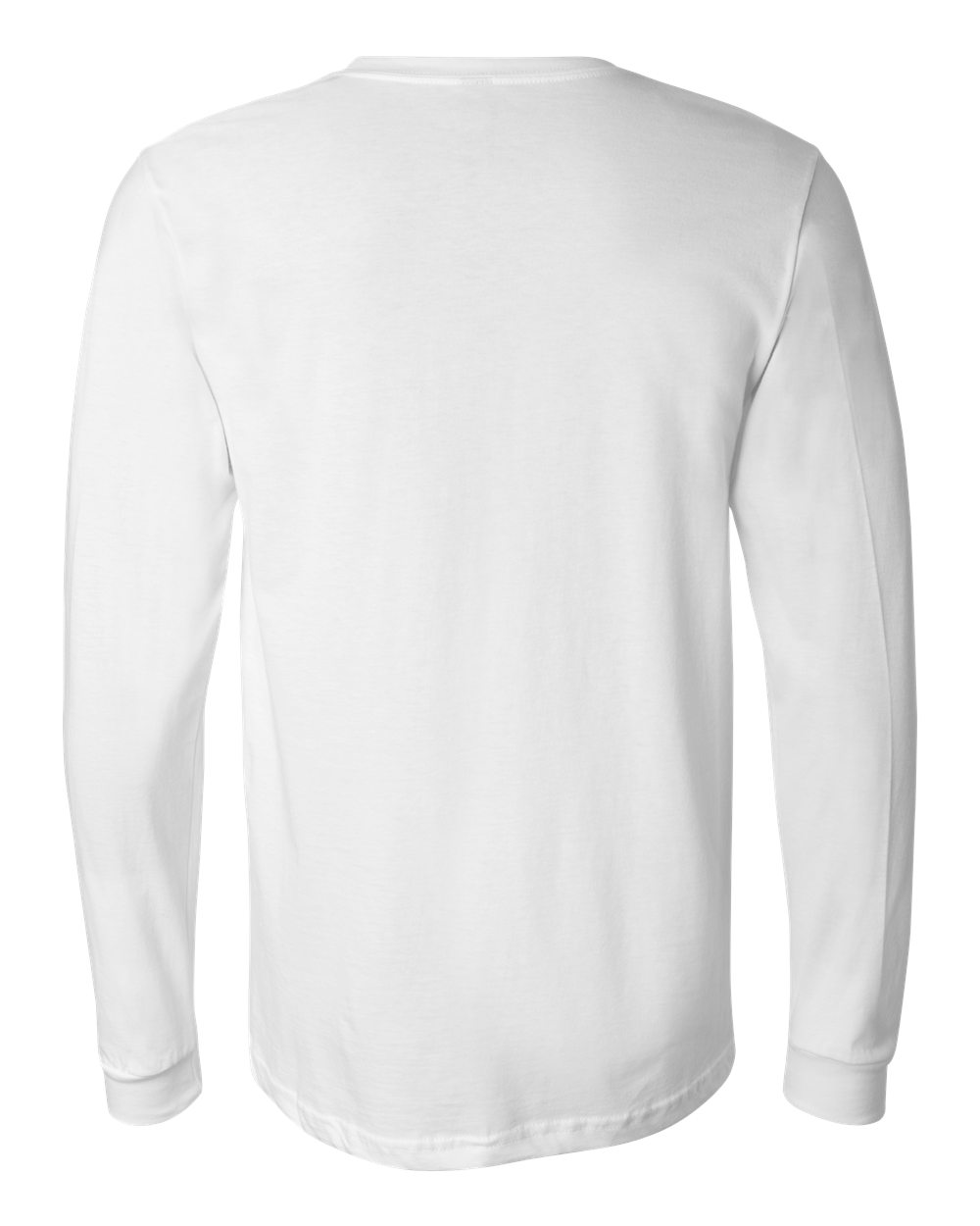 Unisex Long Sleeve Tee - White (back)