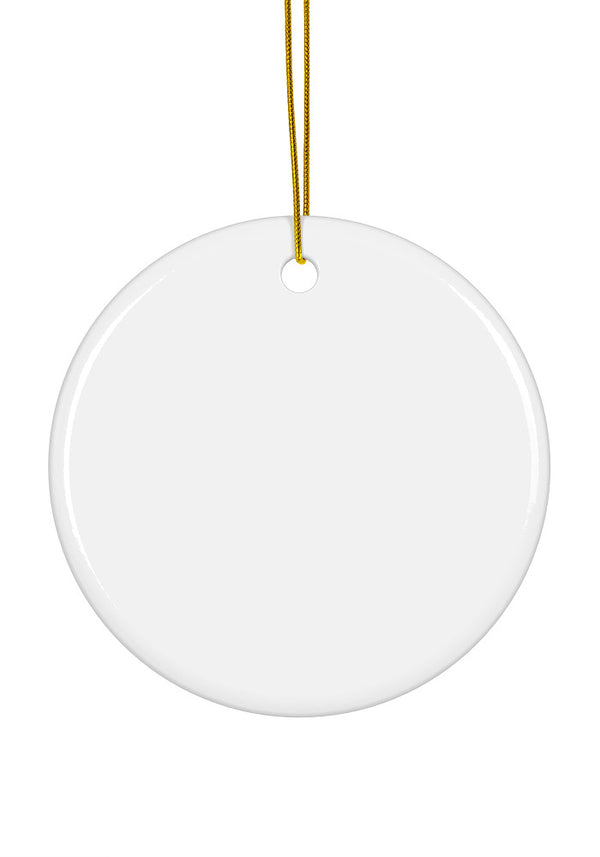 Custom Round Ceramic Ornament