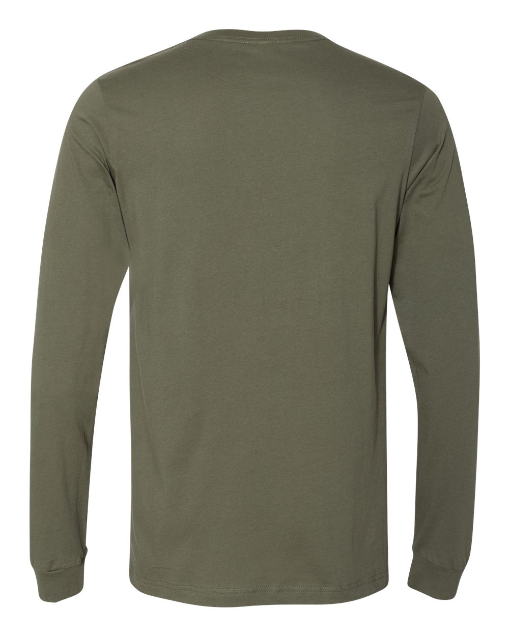 Unisex Long Sleeve Tee - Military Green (back)