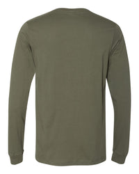 Unisex Long Sleeve Tee - Military Green (back)