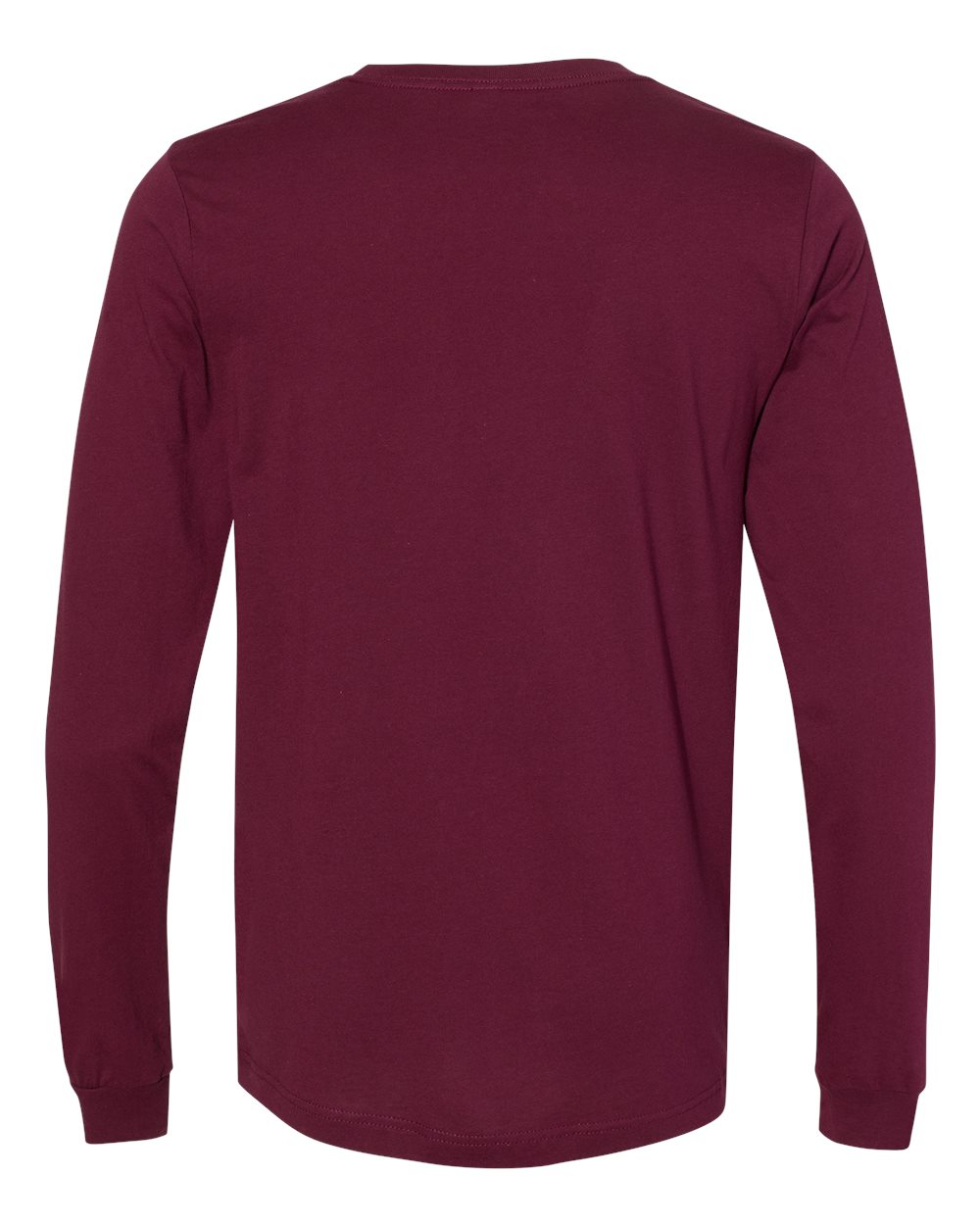 Unisex Long Sleeve Tee - Maroon (back)