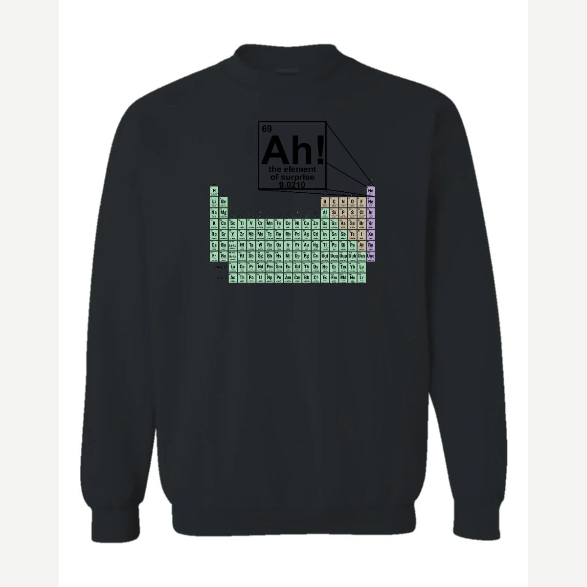 Ah! The Element of Surprise — Crewneck Sweatshirt / Black