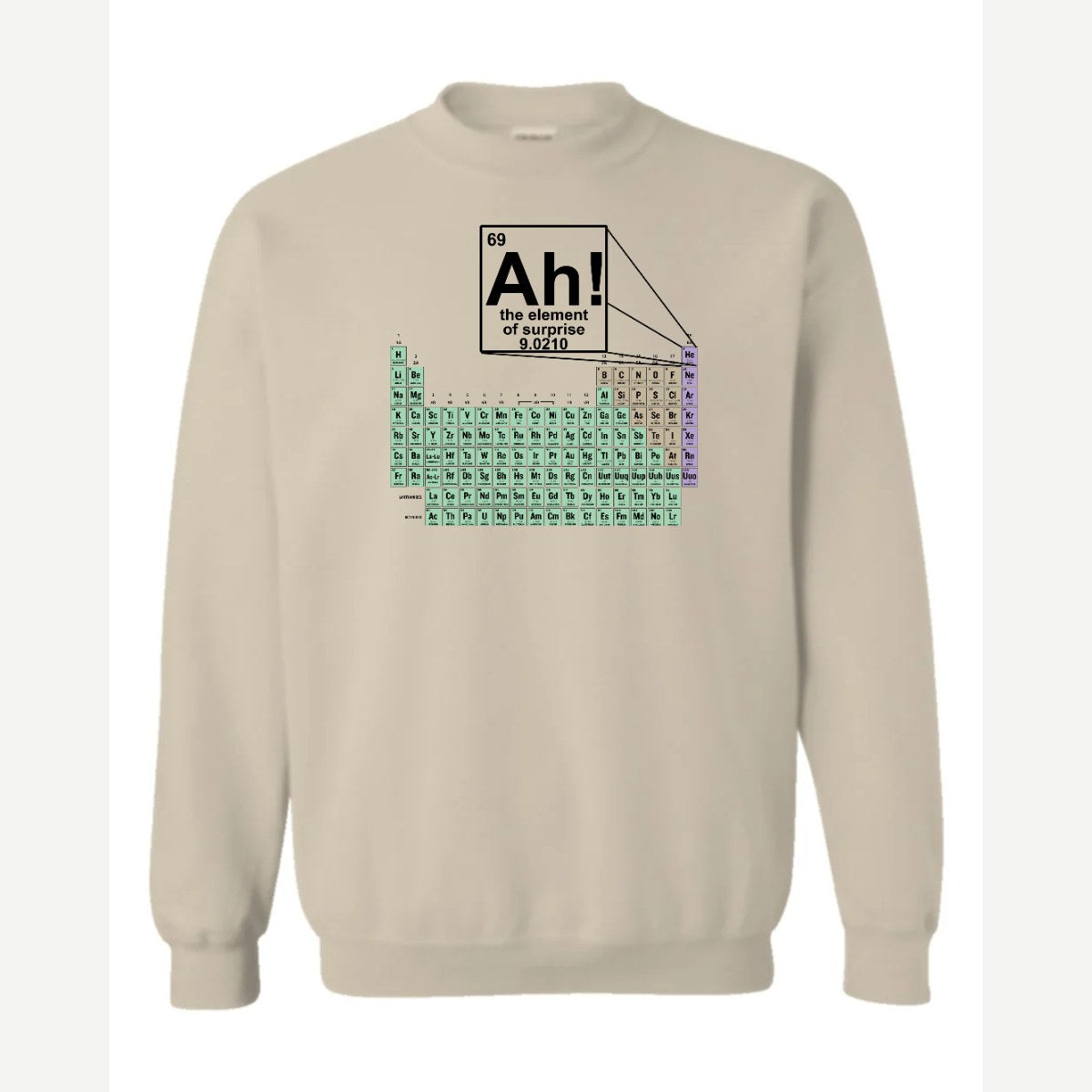 Ah! The Element of Surprise — Crewneck Sweatshirt / Sand