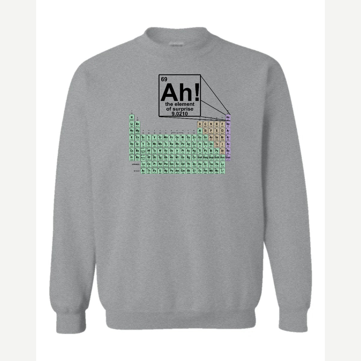 Ah! The Element of Surprise — Crewneck Sweatshirt / Sport Grey