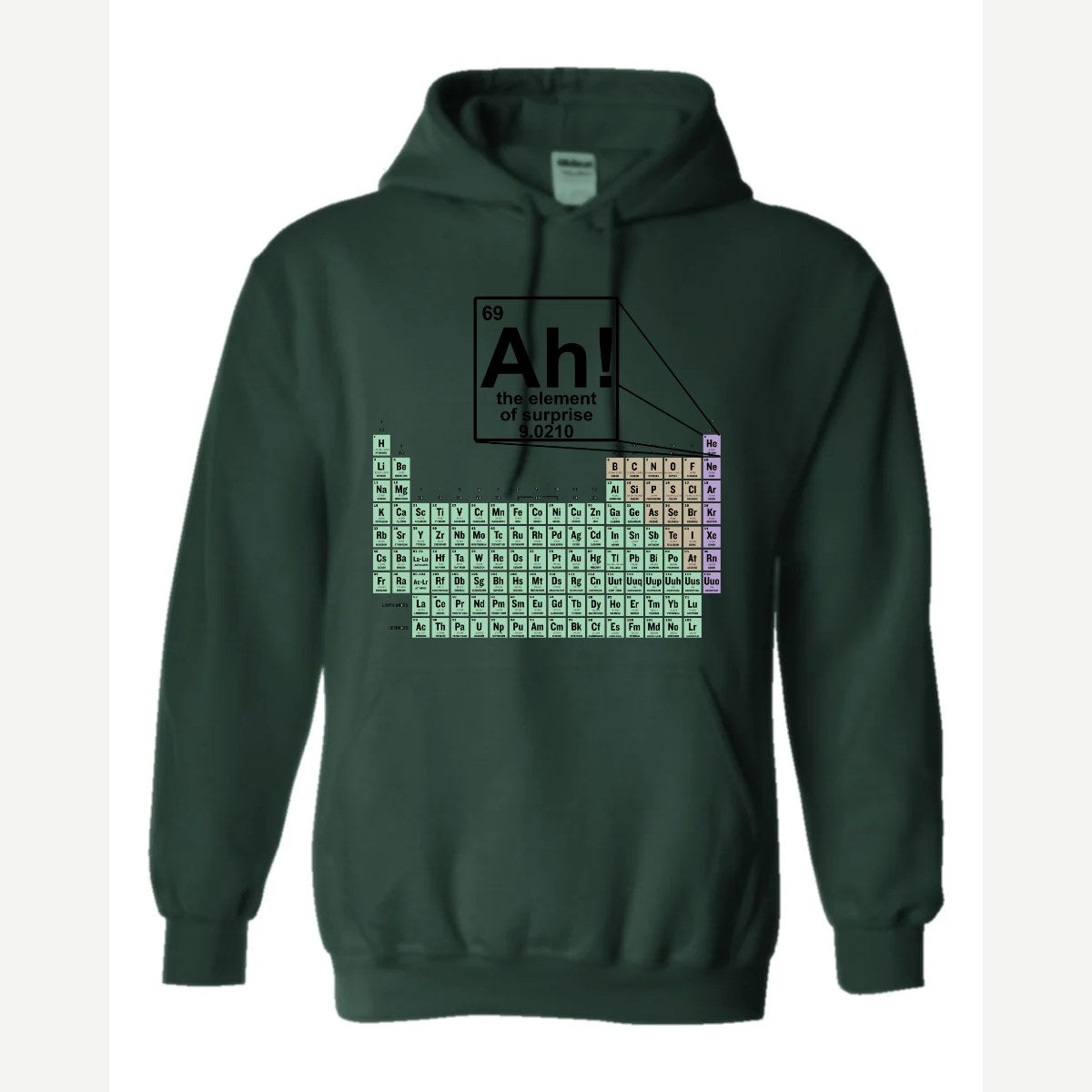 Ah! The Element of Surprise — Hoodie / Forest Green
