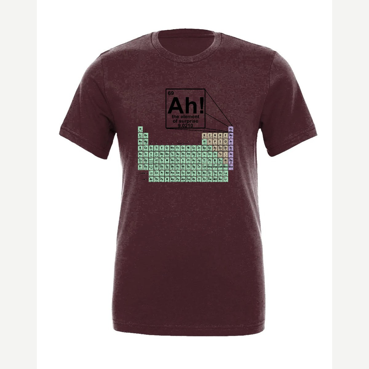 Ah! The Element of Surprise — Premium Tee / Maroon