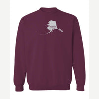 Alaska is home. — Crewneck Sweatshirt / Maroon