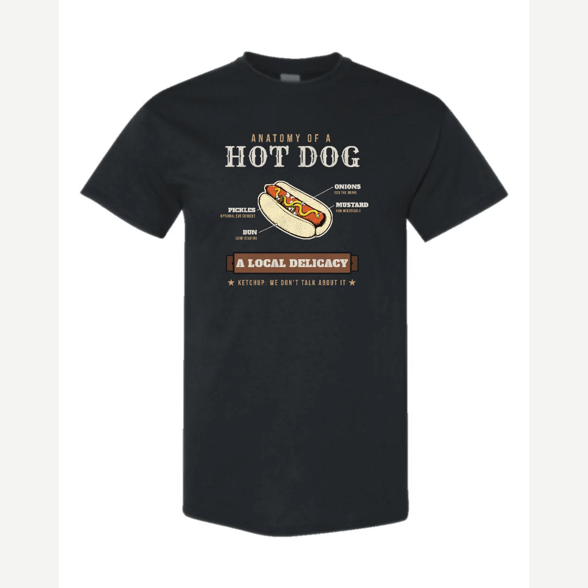 Anatomy of a Hot Dog — Classic Tee / Black