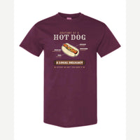 Anatomy of a Hot Dog — Classic Tee / Maroon