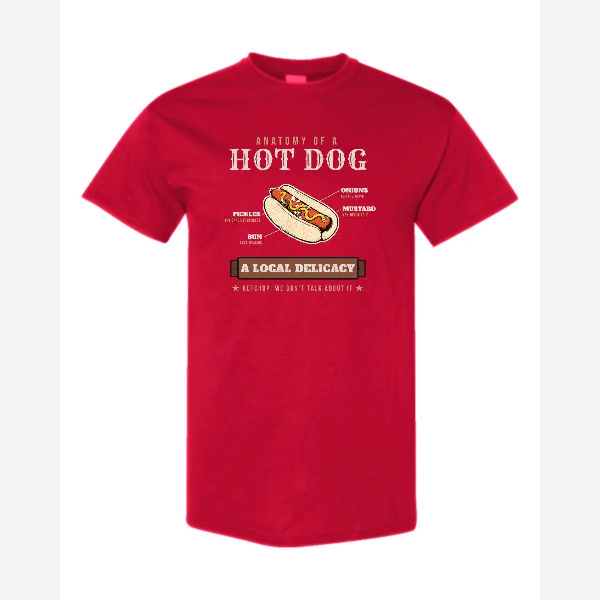 Anatomy of a Hot Dog — Classic Tee / Red