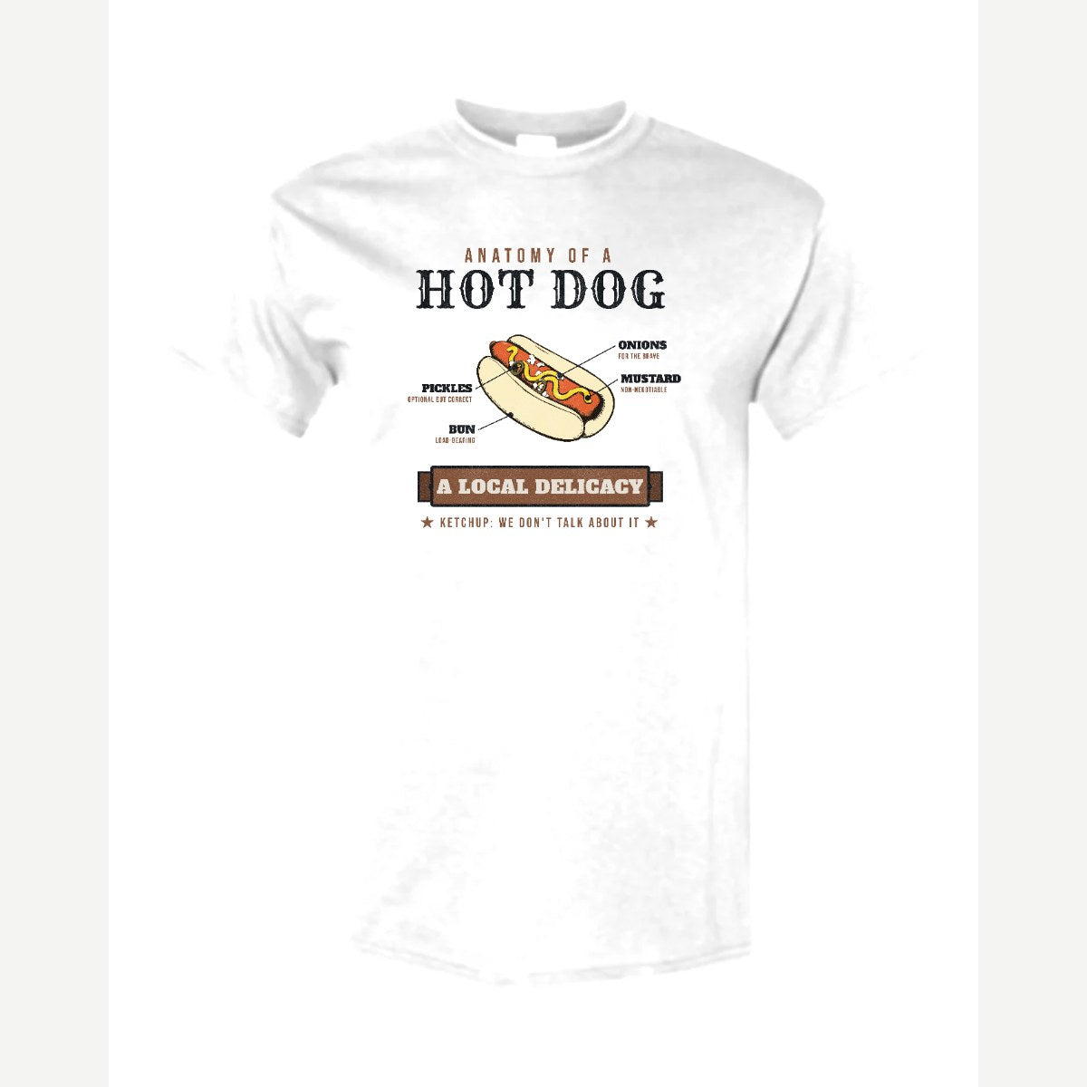Anatomy of a Hot Dog — Classic Tee / White