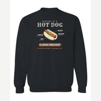 Anatomy of a Hot Dog — Crewneck Sweatshirt / Black