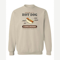 Anatomy of a Hot Dog — Crewneck Sweatshirt / Sand