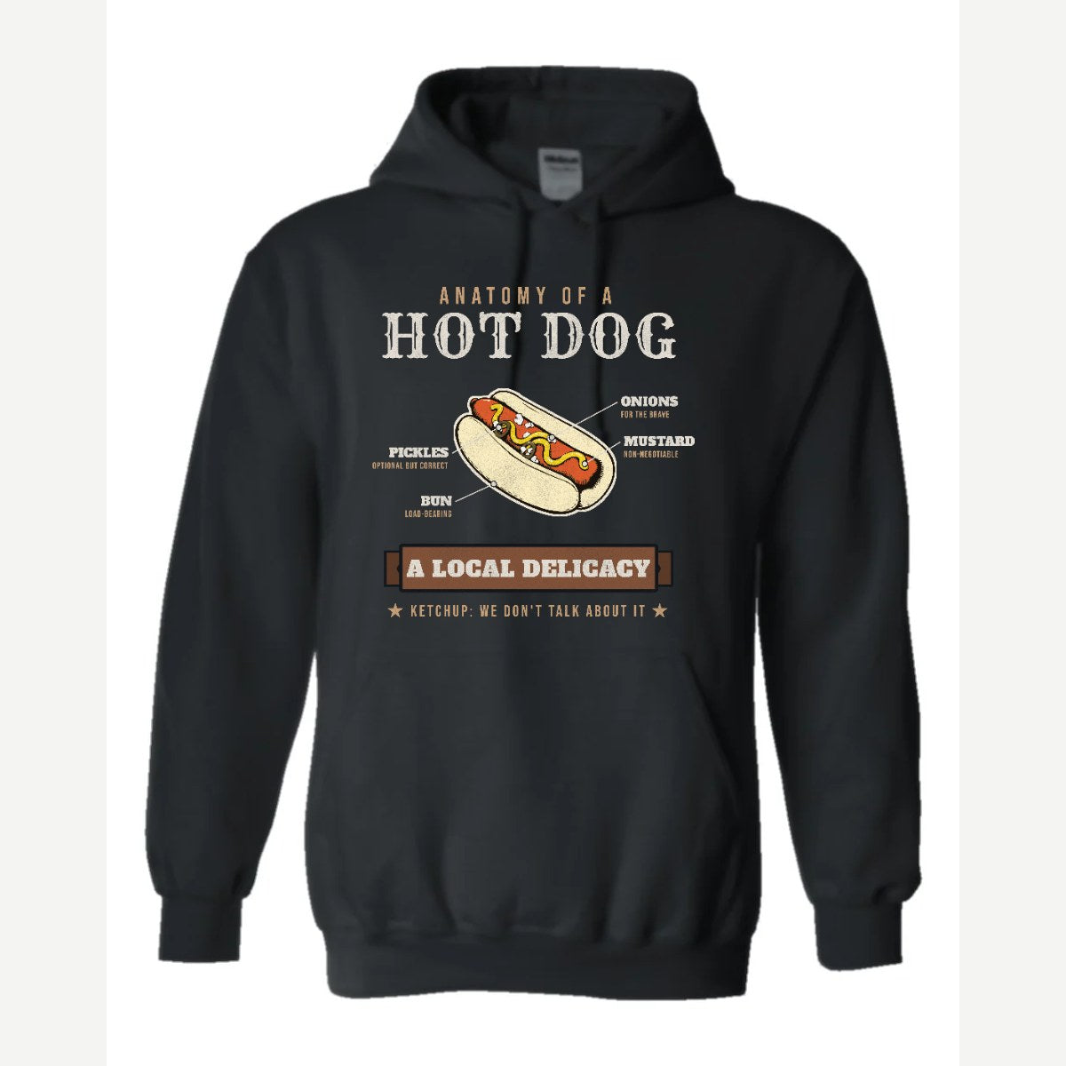 Anatomy of a Hot Dog — Hoodie / Black