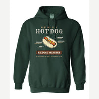 Anatomy of a Hot Dog — Hoodie / Forest Green