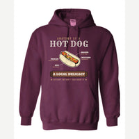 Anatomy of a Hot Dog — Hoodie / Maroon