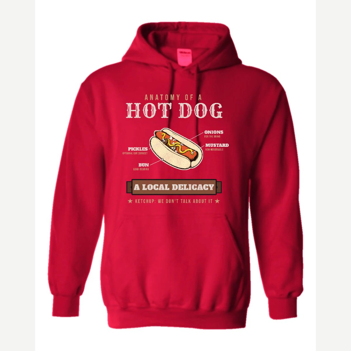 Anatomy of a Hot Dog — Hoodie / Red