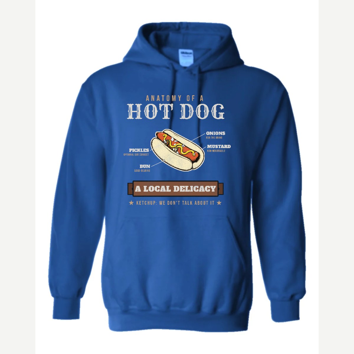 Anatomy of a Hot Dog — Hoodie / Royal