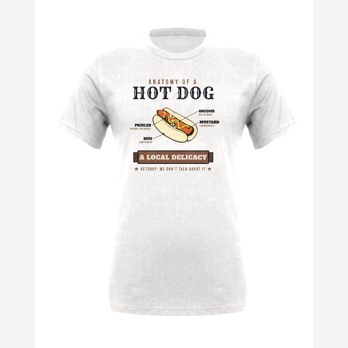 Anatomy of a Hot Dog — Premium Tee / White