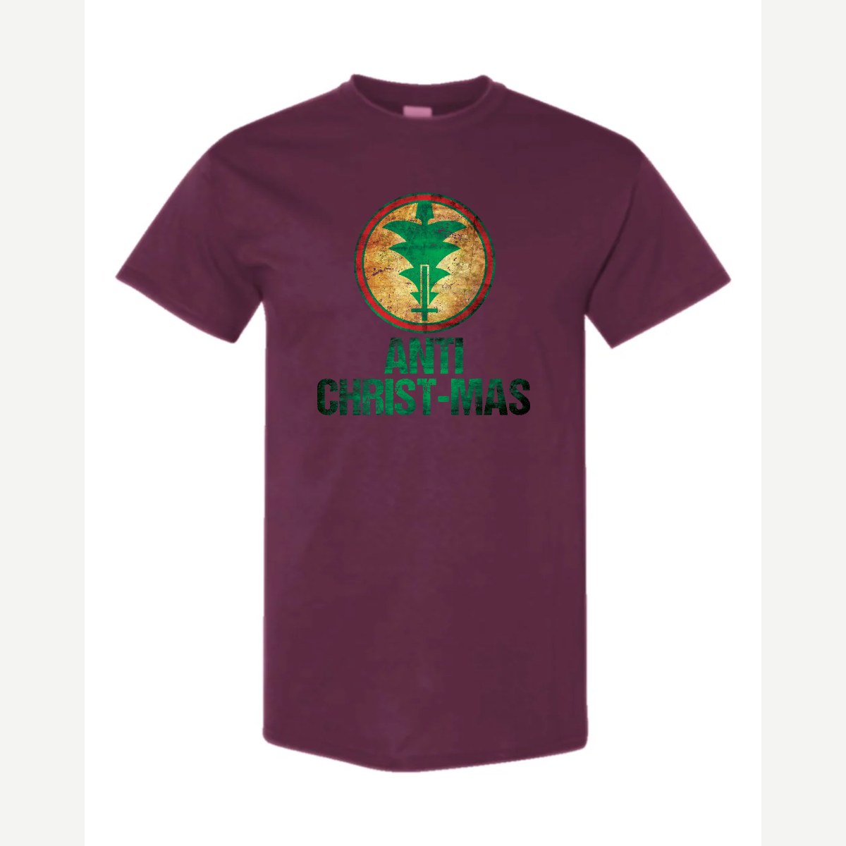Anti Christ-mas — Classic Tee / Maroon