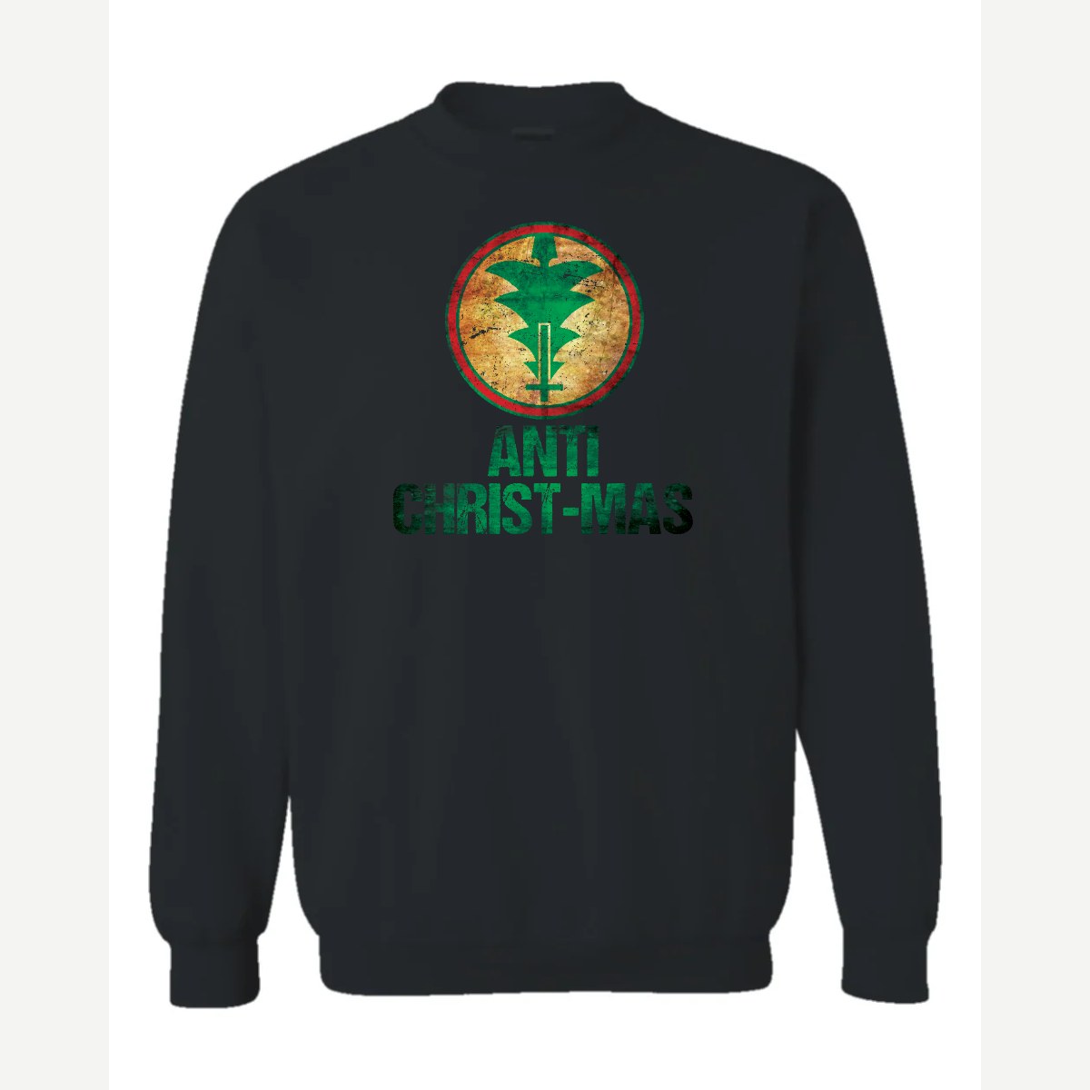 Anti Christ-mas — Crewneck Sweatshirt / Black