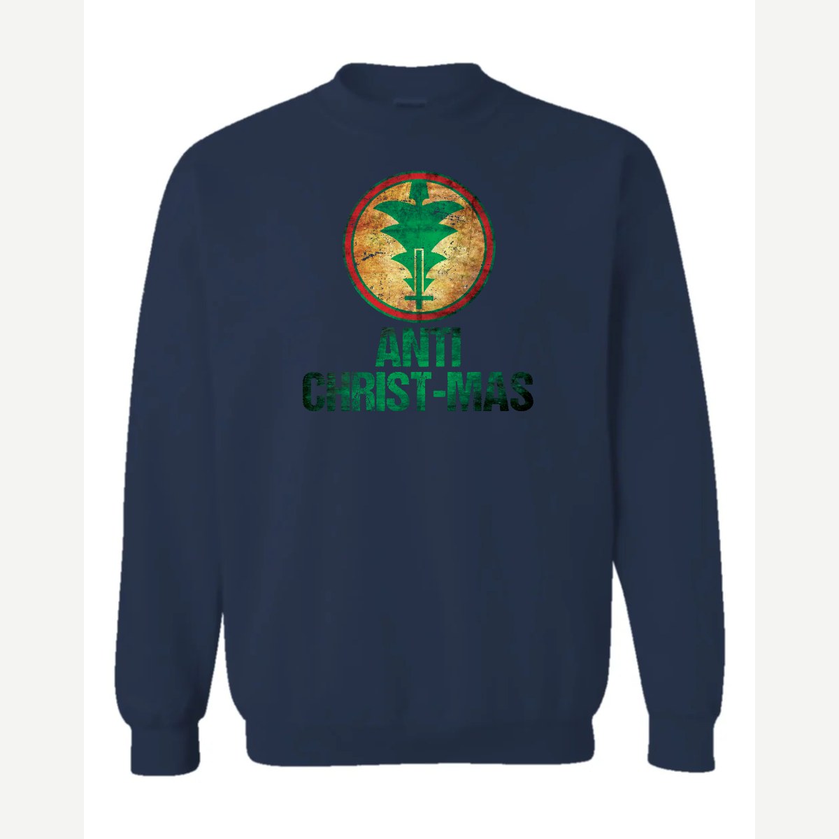 Anti Christ-mas — Crewneck Sweatshirt / Navy