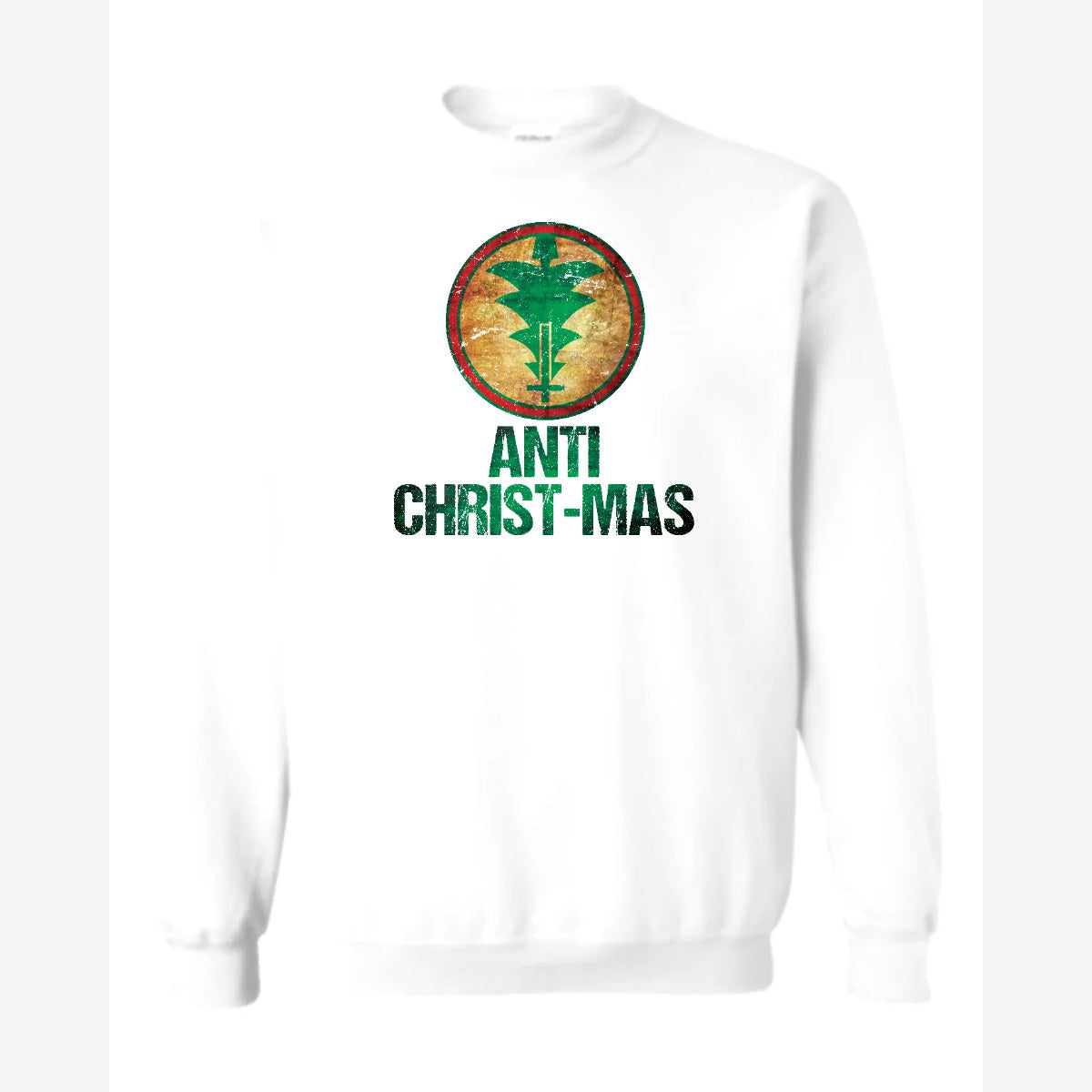 Anti Christ-mas — Crewneck Sweatshirt / White