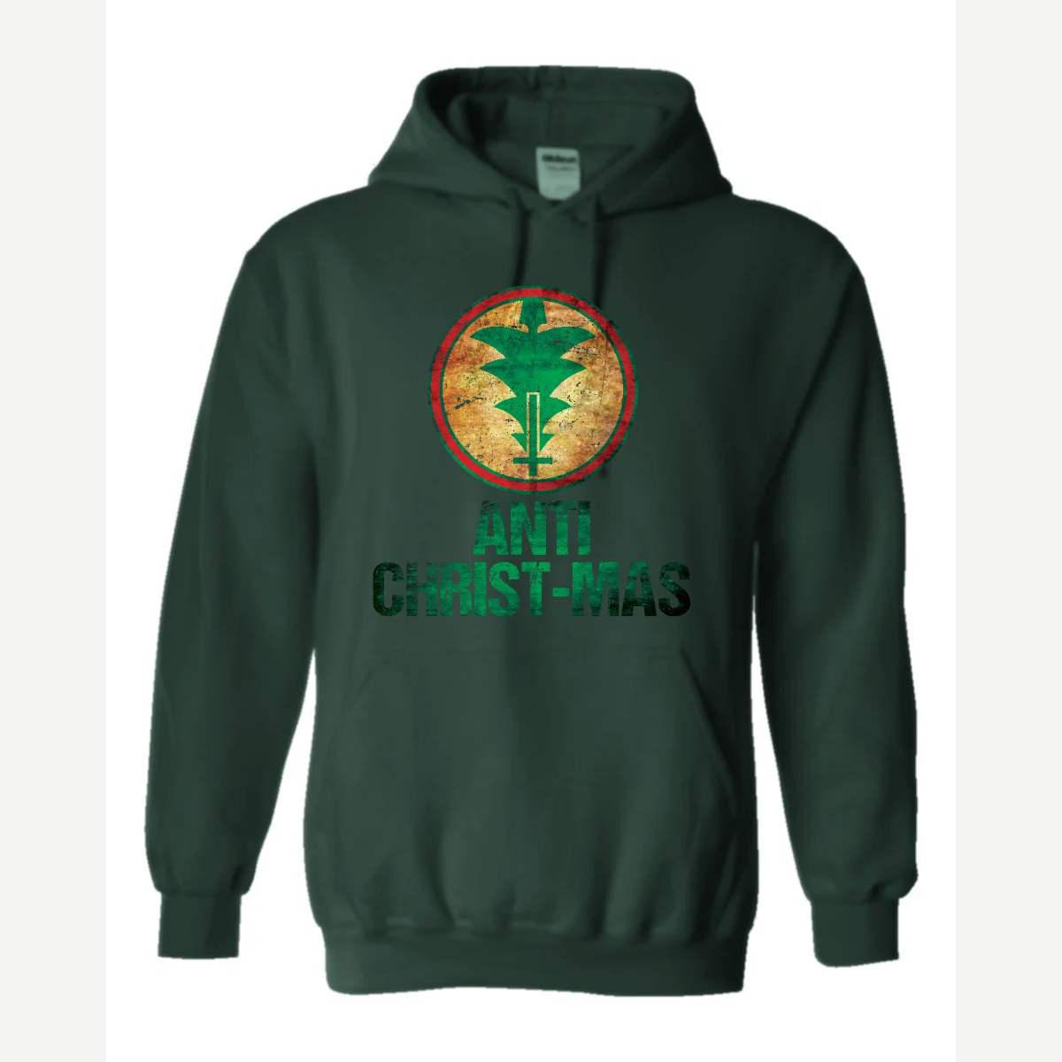 Anti Christ-mas — Hoodie / Forest Green