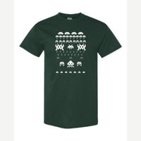 Arcade Invaders Christmas — Classic Tee / Forest Green