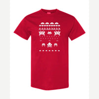 Arcade Invaders Christmas — Classic Tee / Red