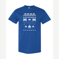 Arcade Invaders Christmas — Classic Tee / Royal