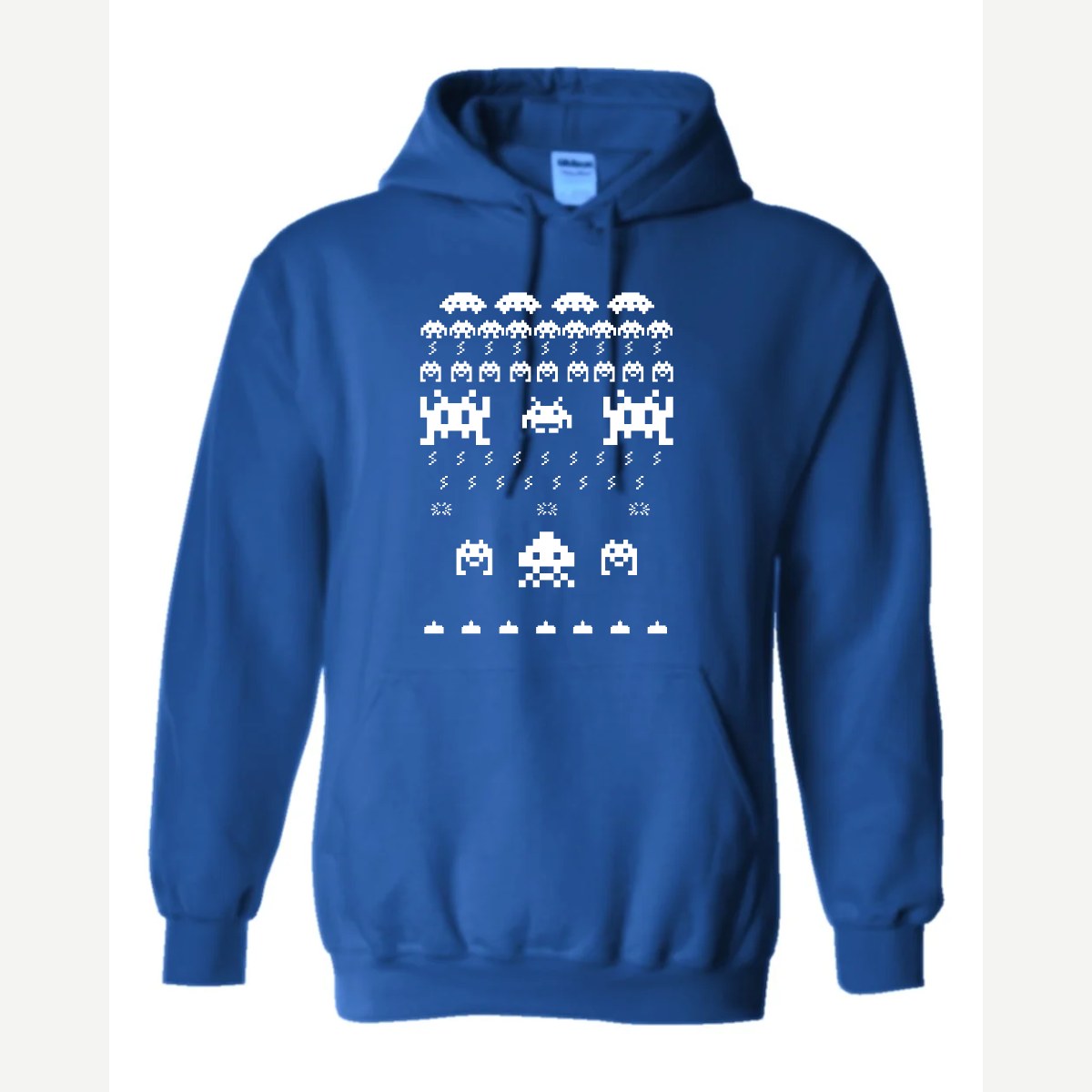 Arcade Invaders Christmas — Hoodie / Royal