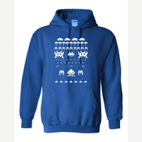 Arcade Invaders Christmas — Hoodie / Royal