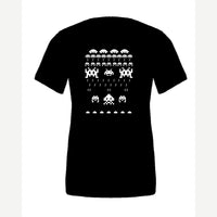 Arcade Invaders Christmas — Premium Tee / Black