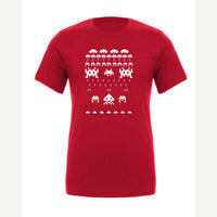 Arcade Invaders Christmas — Premium Tee / Red