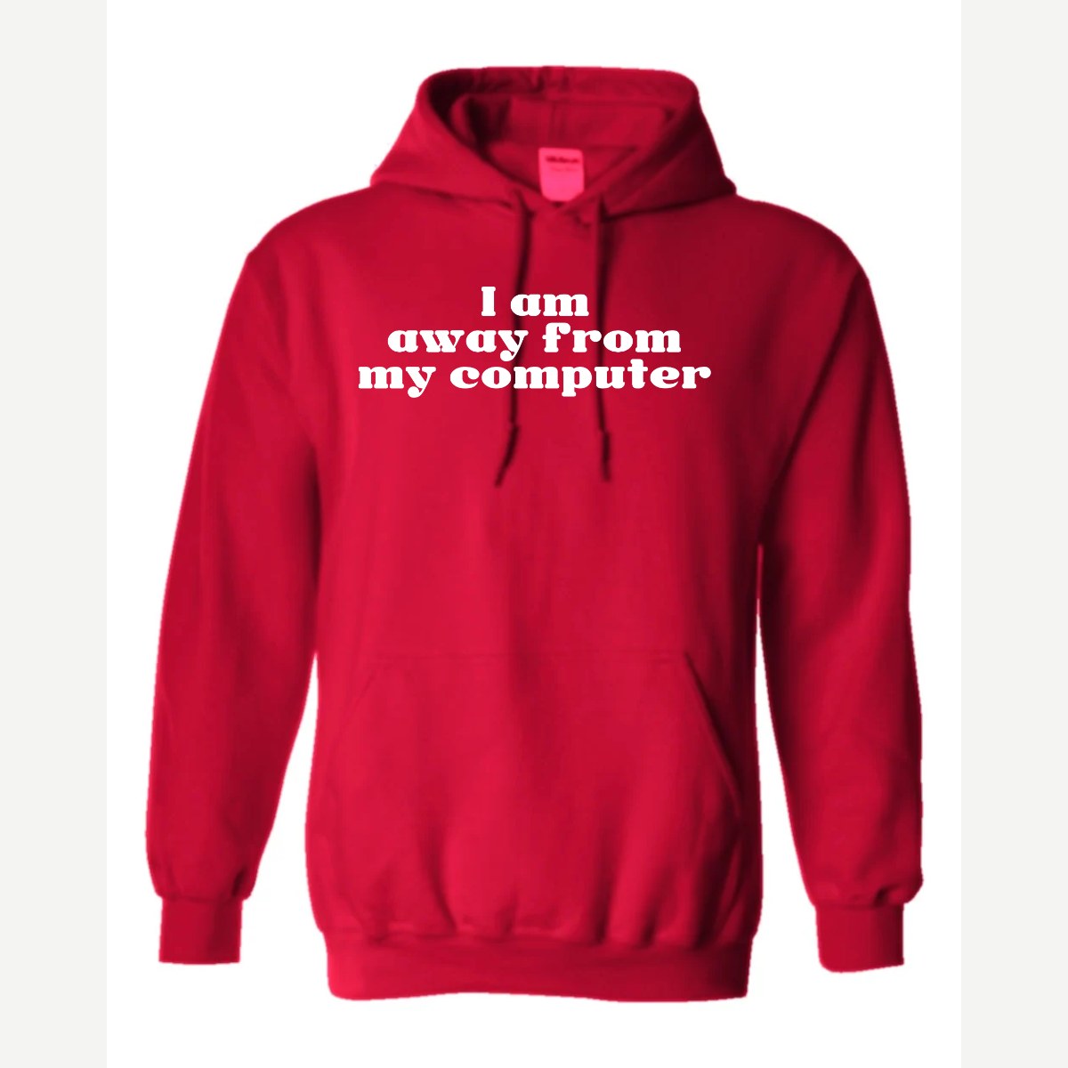 Away From My Computer — Hoodie / Red