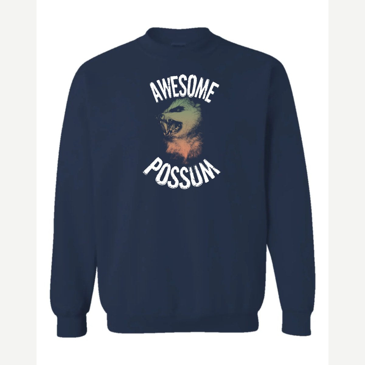Awesome Possum — Crewneck Sweatshirt / Navy