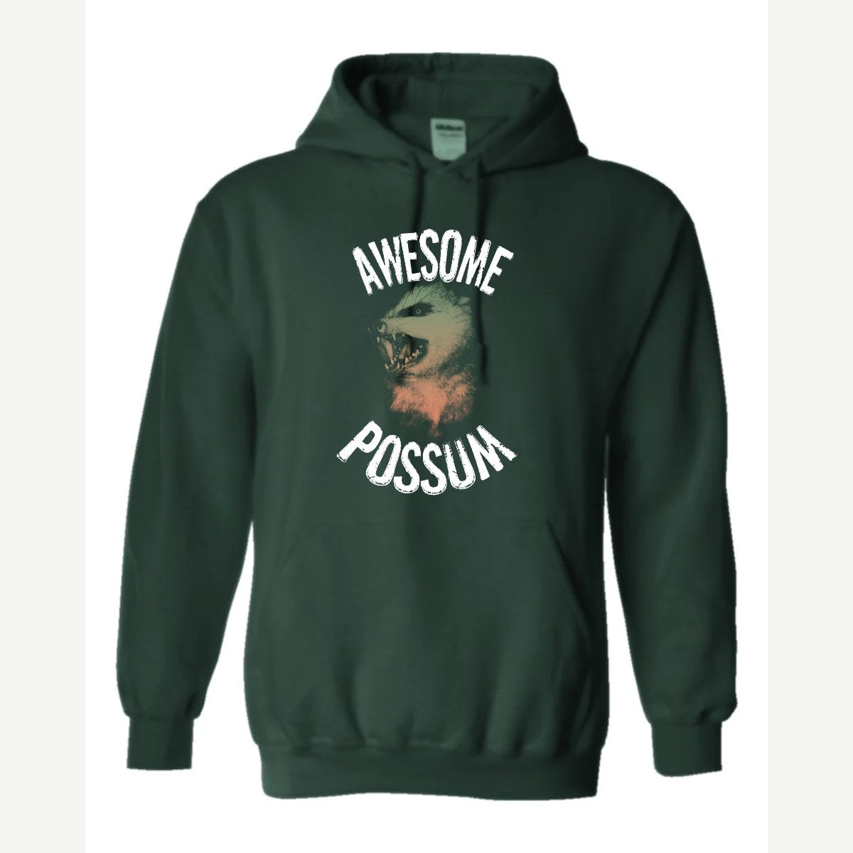 Awesome Possum — Hoodie / Forest Green