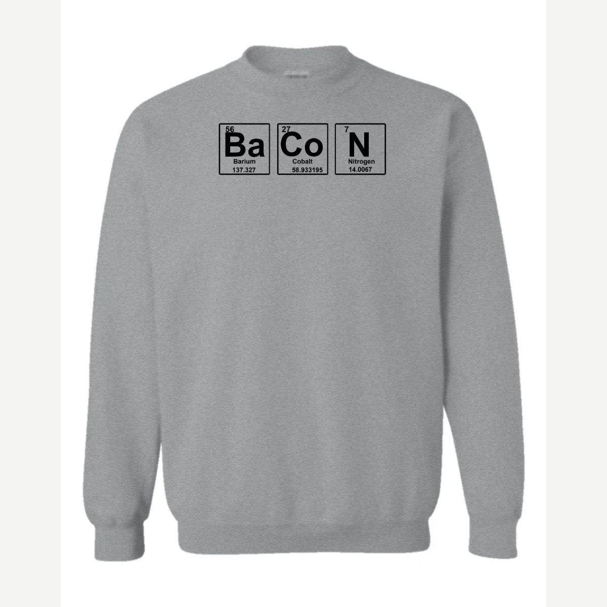 Bacon Element — Crewneck Sweatshirt / Sport Grey