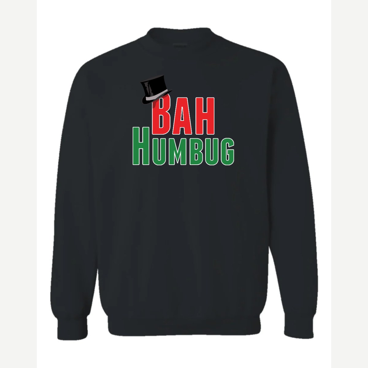 Bah Humbug — Crewneck Sweatshirt / Black