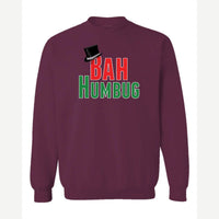 Bah Humbug — Crewneck Sweatshirt / Maroon
