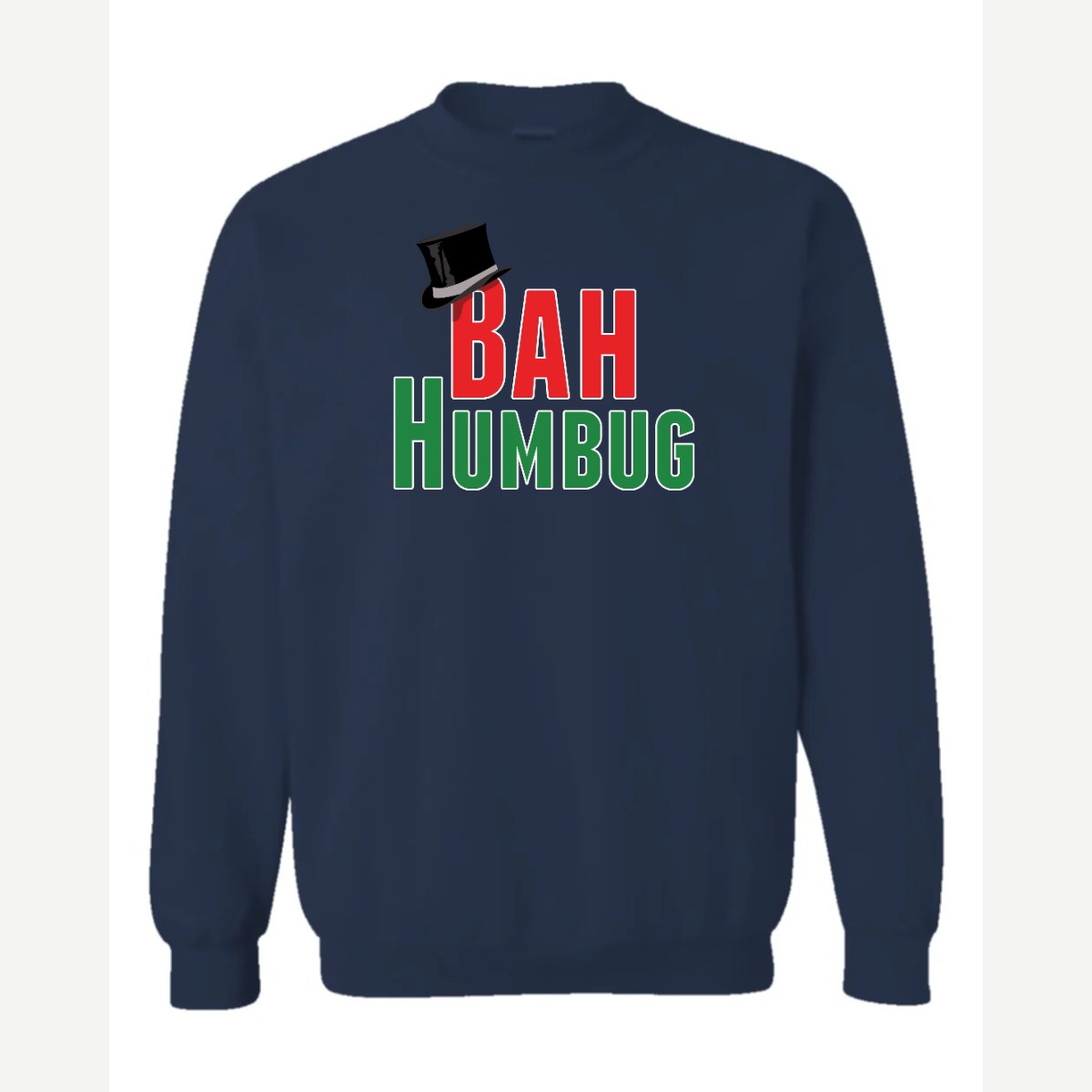 Bah Humbug — Crewneck Sweatshirt / Navy