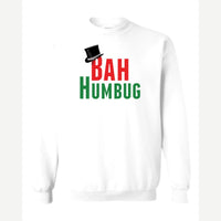 Bah Humbug — Crewneck Sweatshirt / White