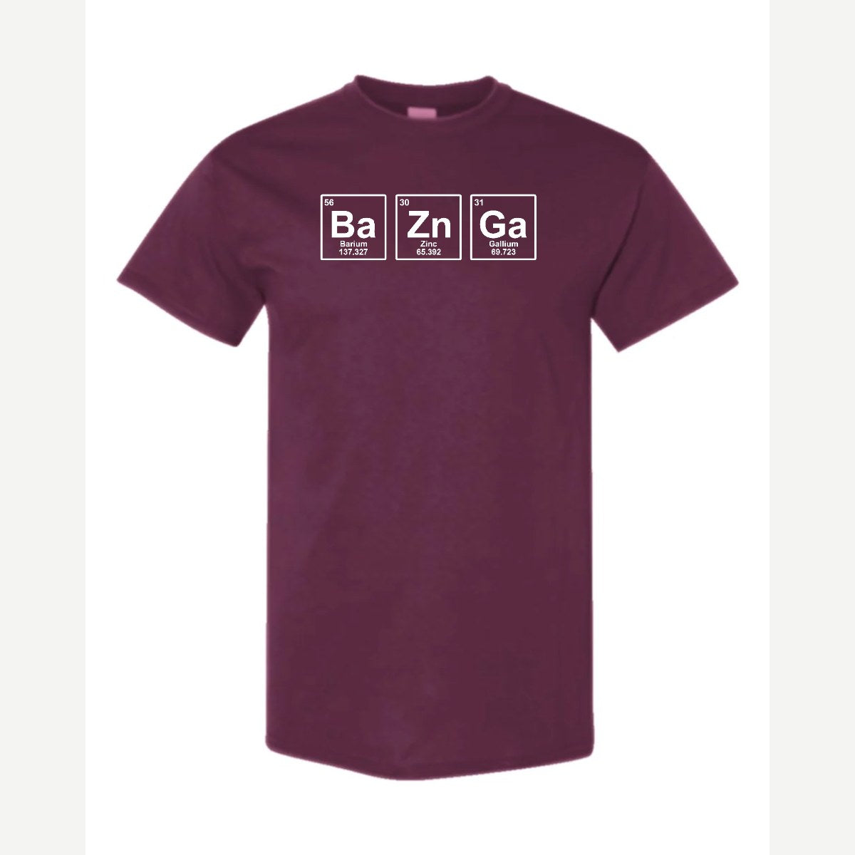 BaZnGa Periodic Elements — Classic Tee / Maroon