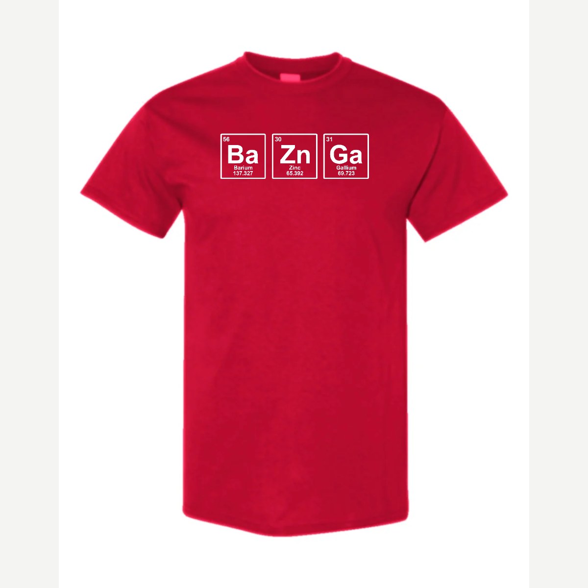 BaZnGa Periodic Elements — Classic Tee / Red