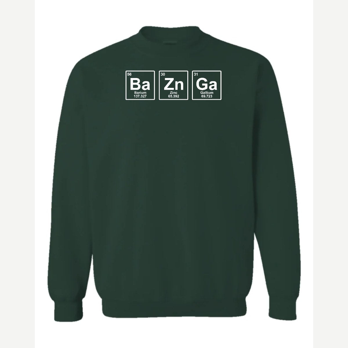 BaZnGa Periodic Elements — Crewneck Sweatshirt / Forest Green