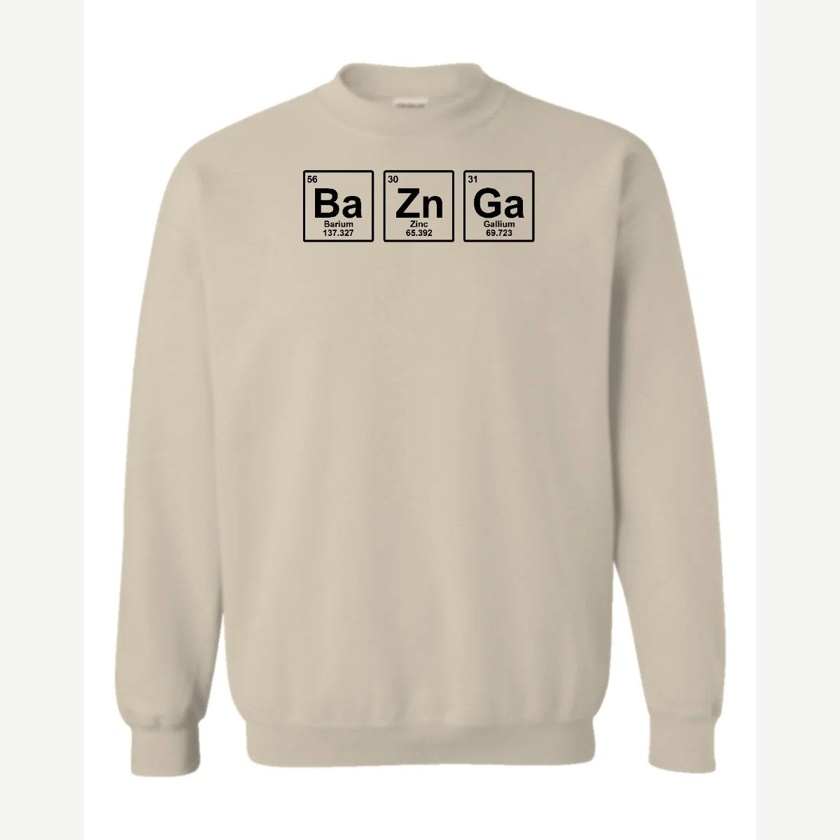 BaZnGa Periodic Elements — Crewneck Sweatshirt / Sand