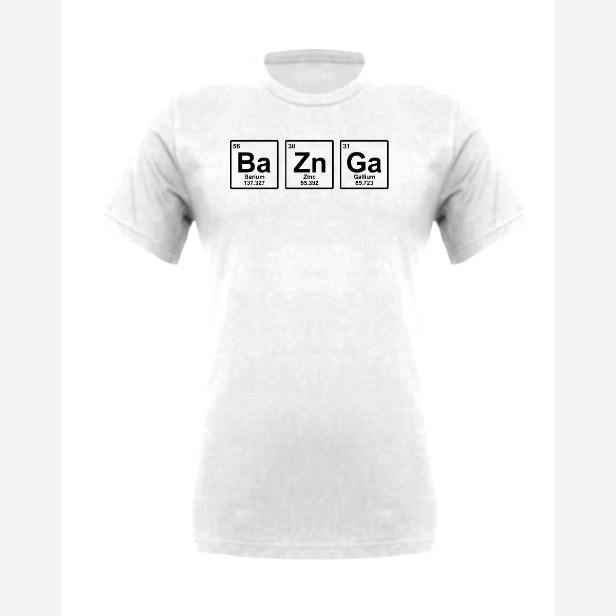 BaZnGa Periodic Elements — Premium Tee / White